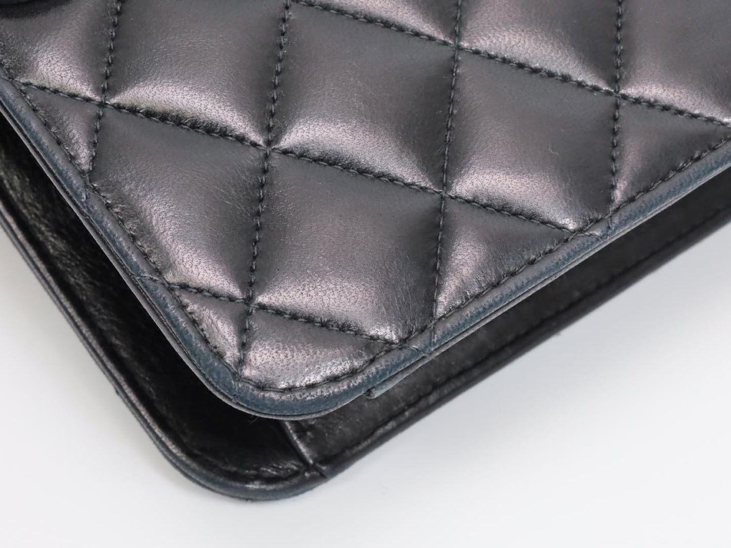 CHANEL Lambskin Matelasse Single Flap Turnlock Shoulder Bag, No. 6