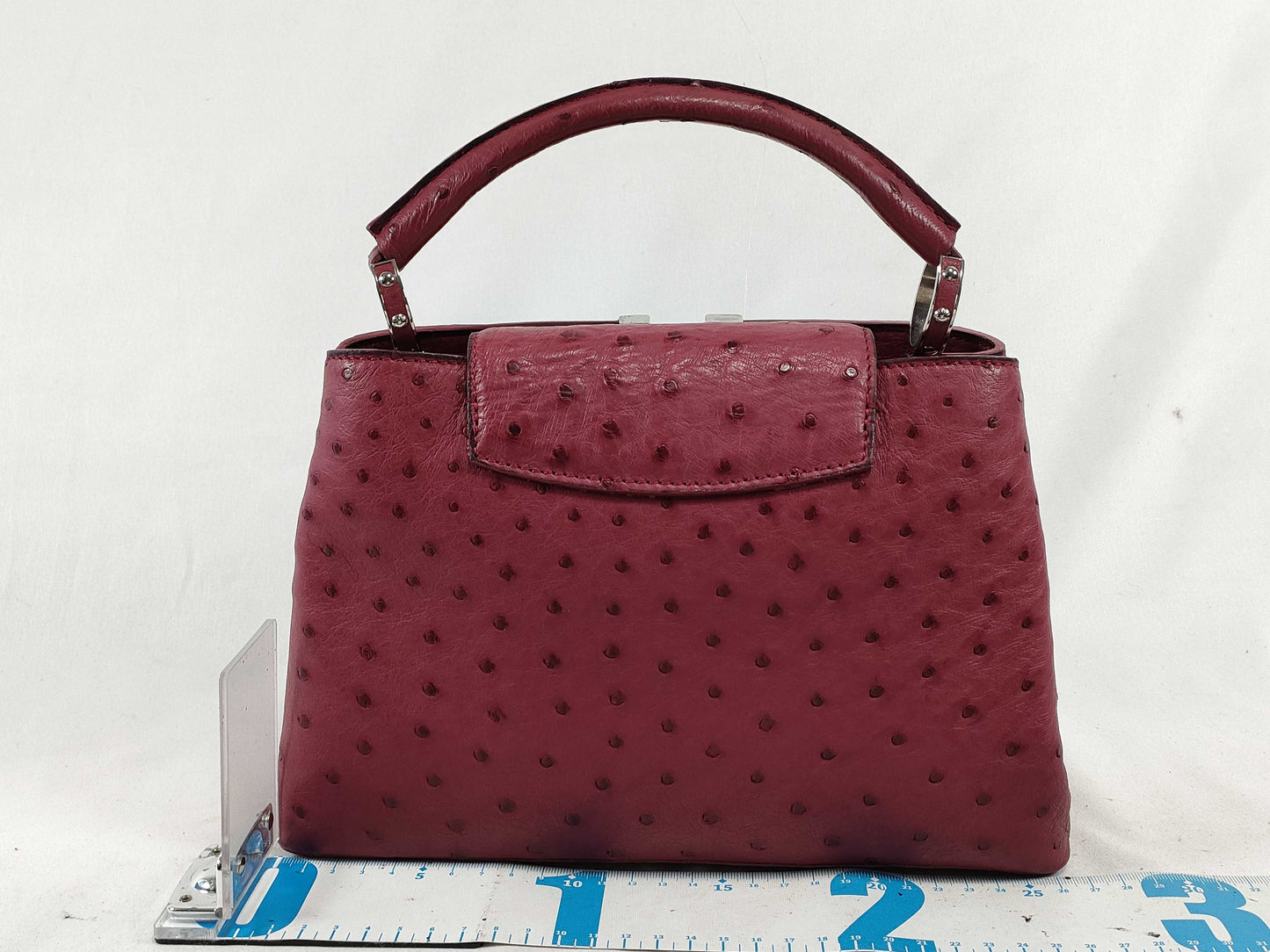 LOUIS VUITTON Ostrich Capucines PM Handbag
