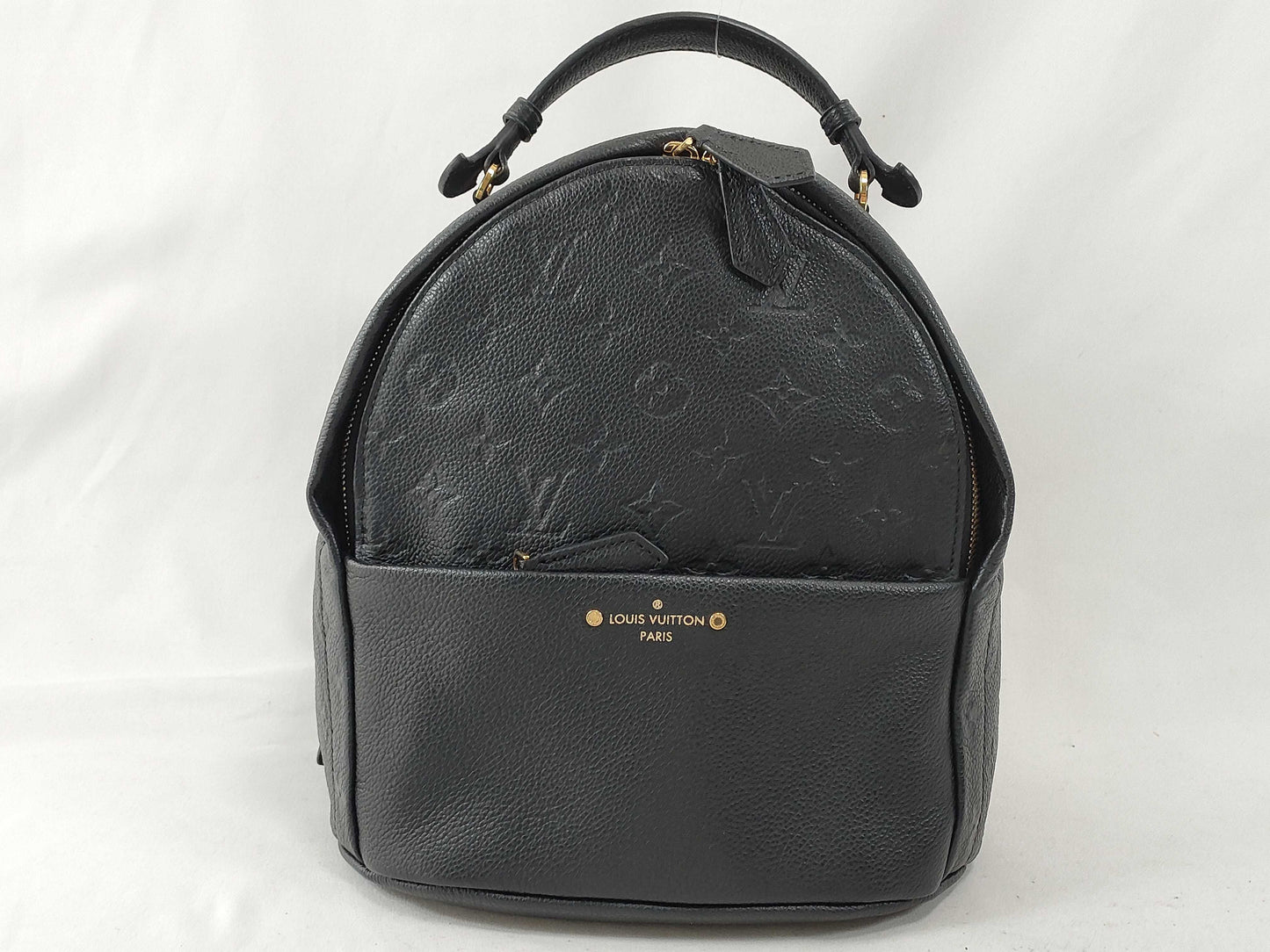 LOUIS VUITTON Monogram Empreinte Sorbonne M44016 Black RFID Enabled Backpack