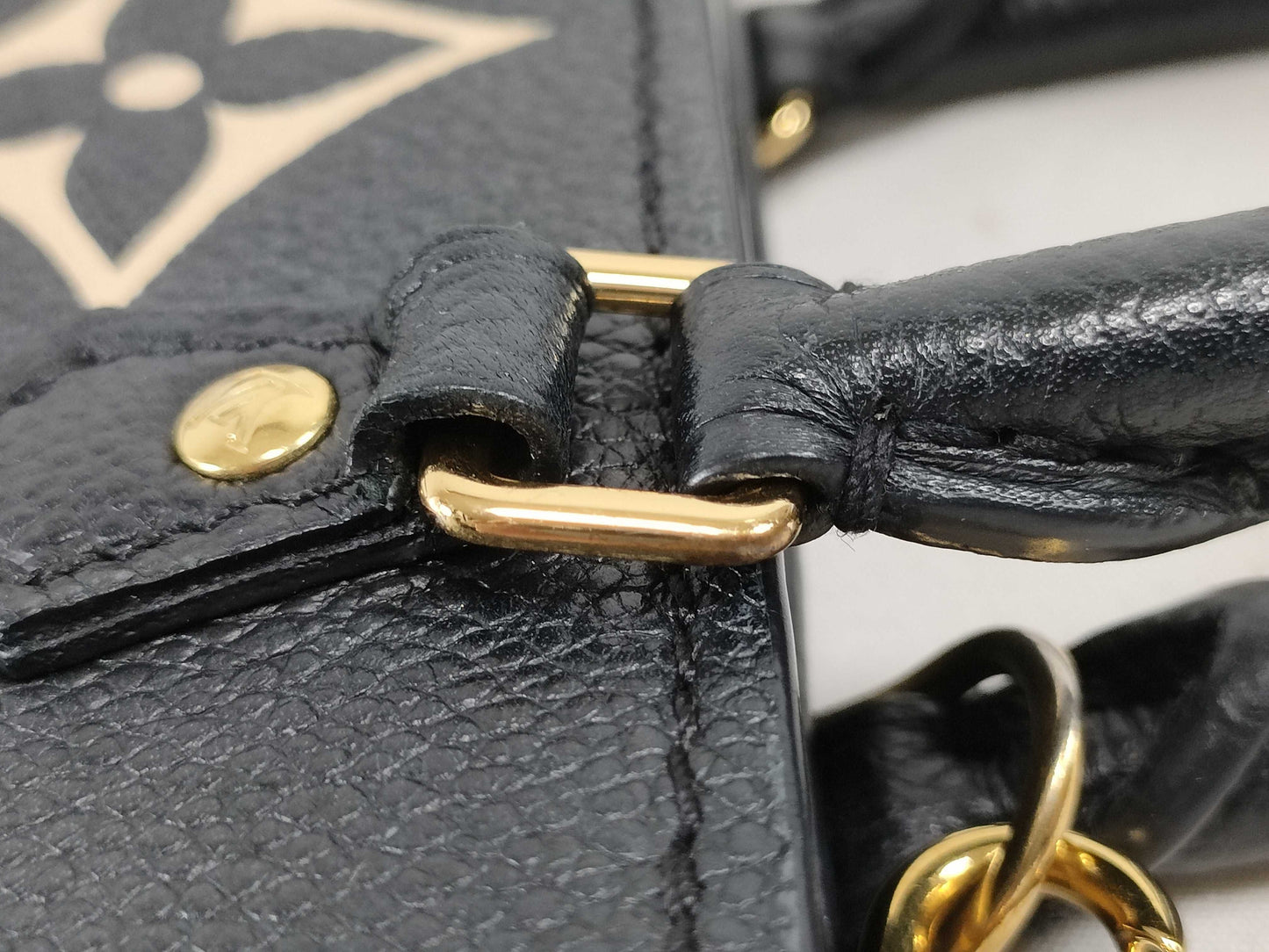 LOUIS VUITTON Monogram Empreinte Petite Sac Plat M57937 Black RFID Enabled Handbag