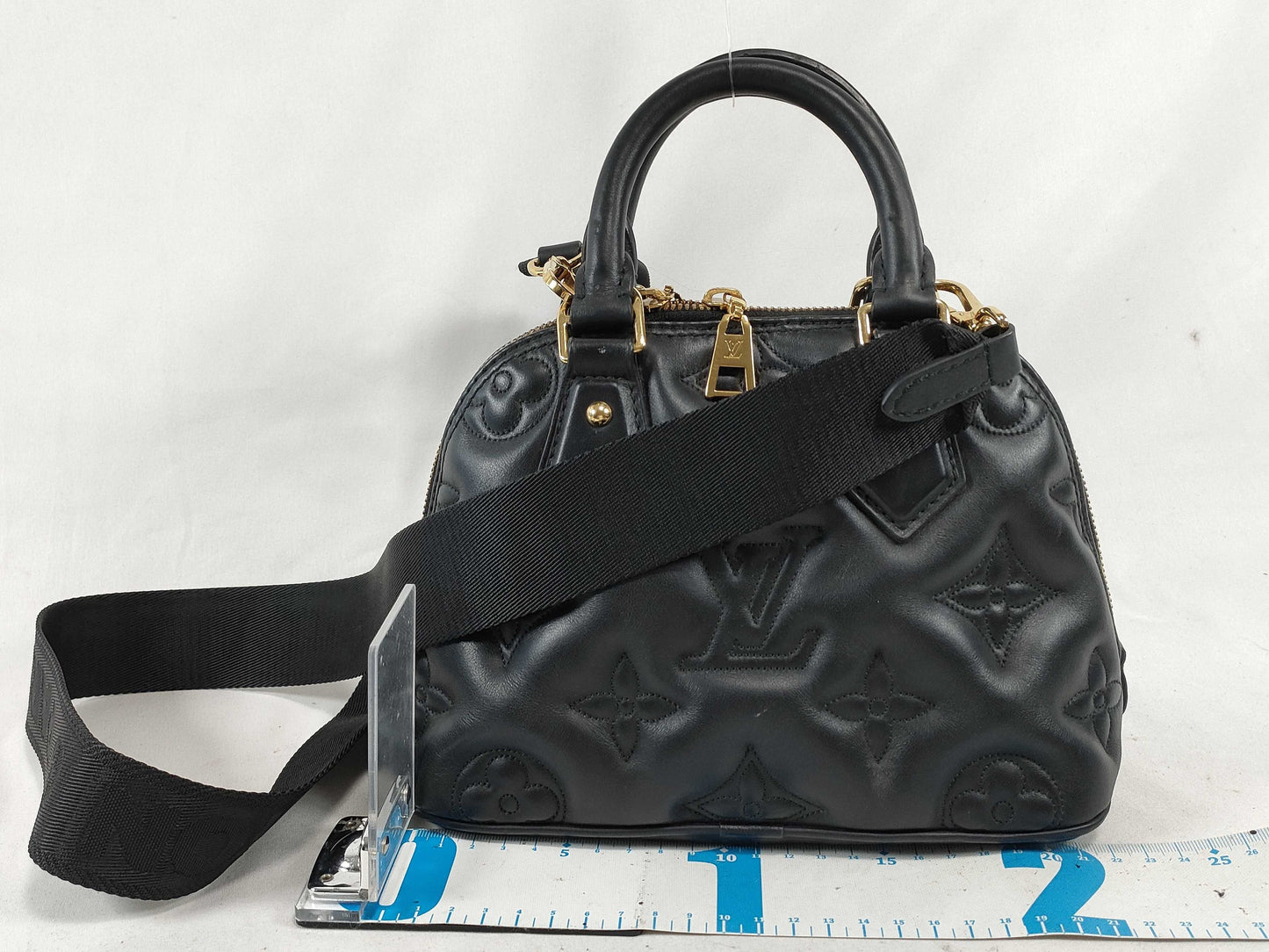 LOUIS VUITTON Bubble Gram Alma Soft BB M59793 RFID Enabled Black Handbag
