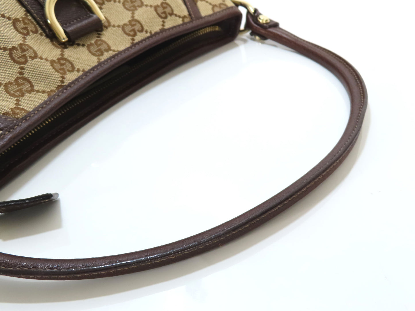 GUCCI GG Canvas Abbey Handbag One-Shoulder Accessory Pouch Pouch