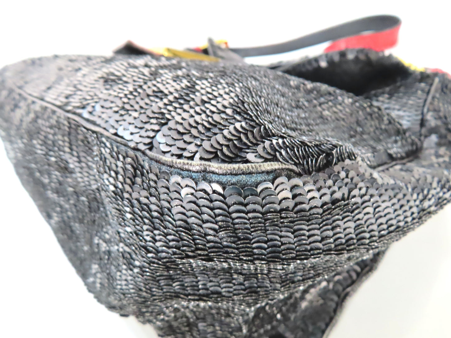 FENDI Sequin Lizard Mamma Bucket Shoulder Bag Handbag