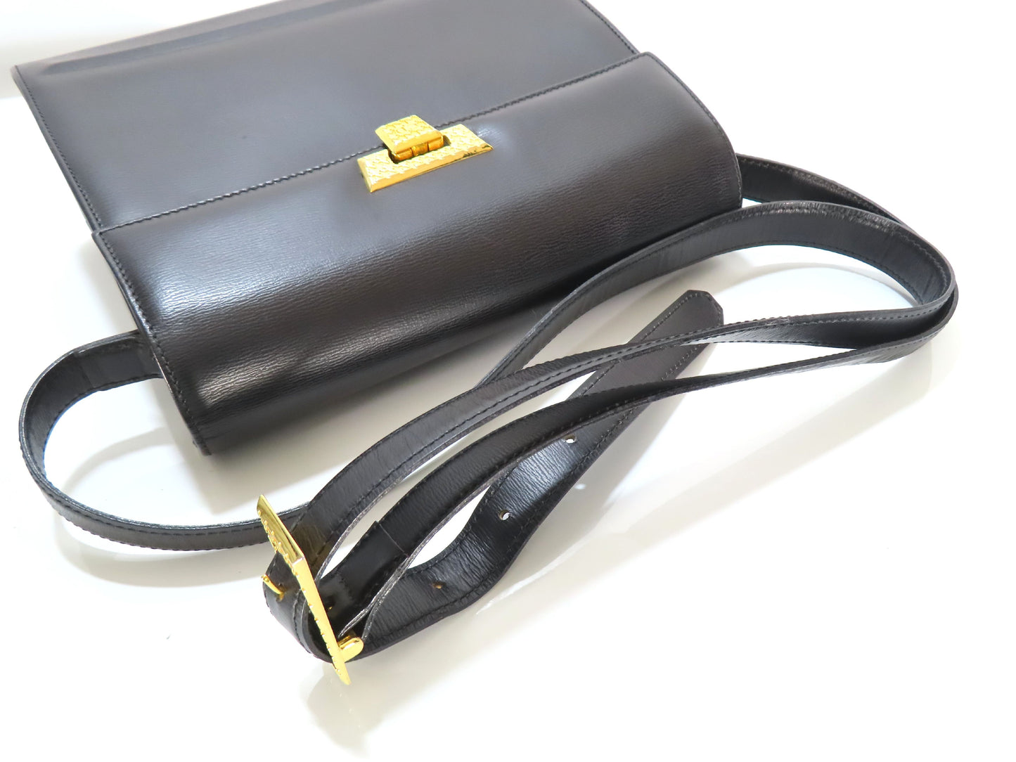 Christian Dior Dior Leather Shoulder Bag Black Shoulder Bag