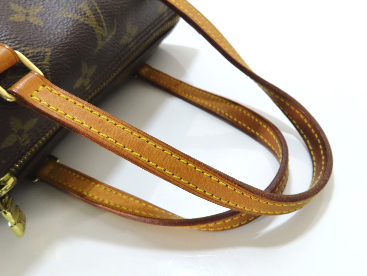 LOUIS VUITTON Monogram Papillon 19 Natural Leather Handbag
