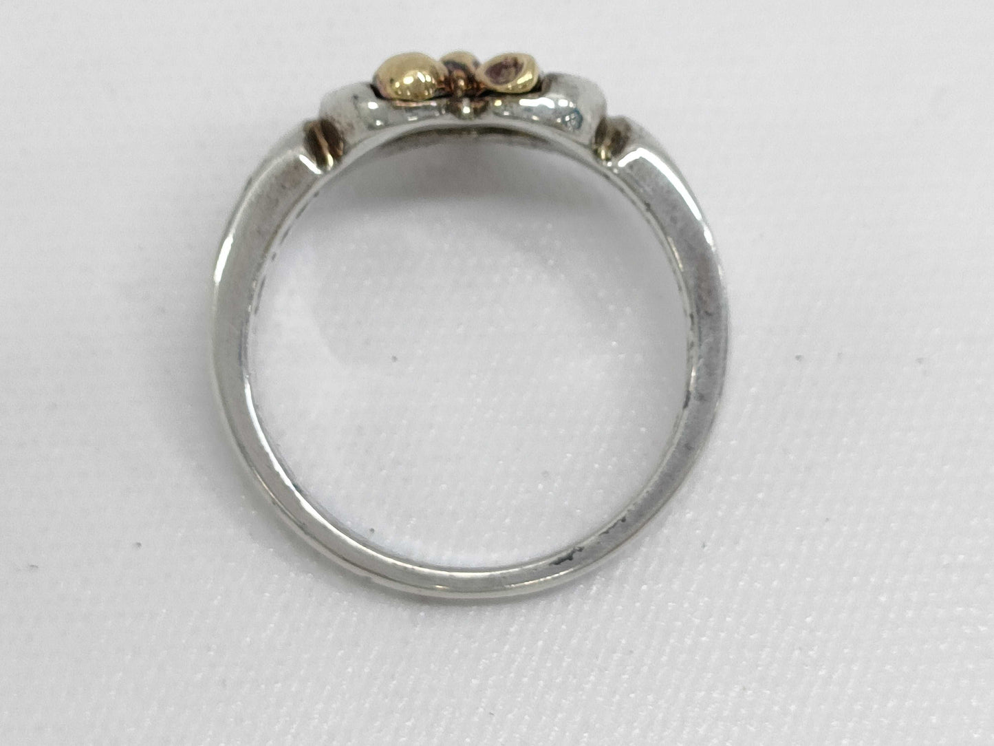 Tiffany & Co. Tiffany Open Heart Ribbon Ring 925 750 Combination Ring