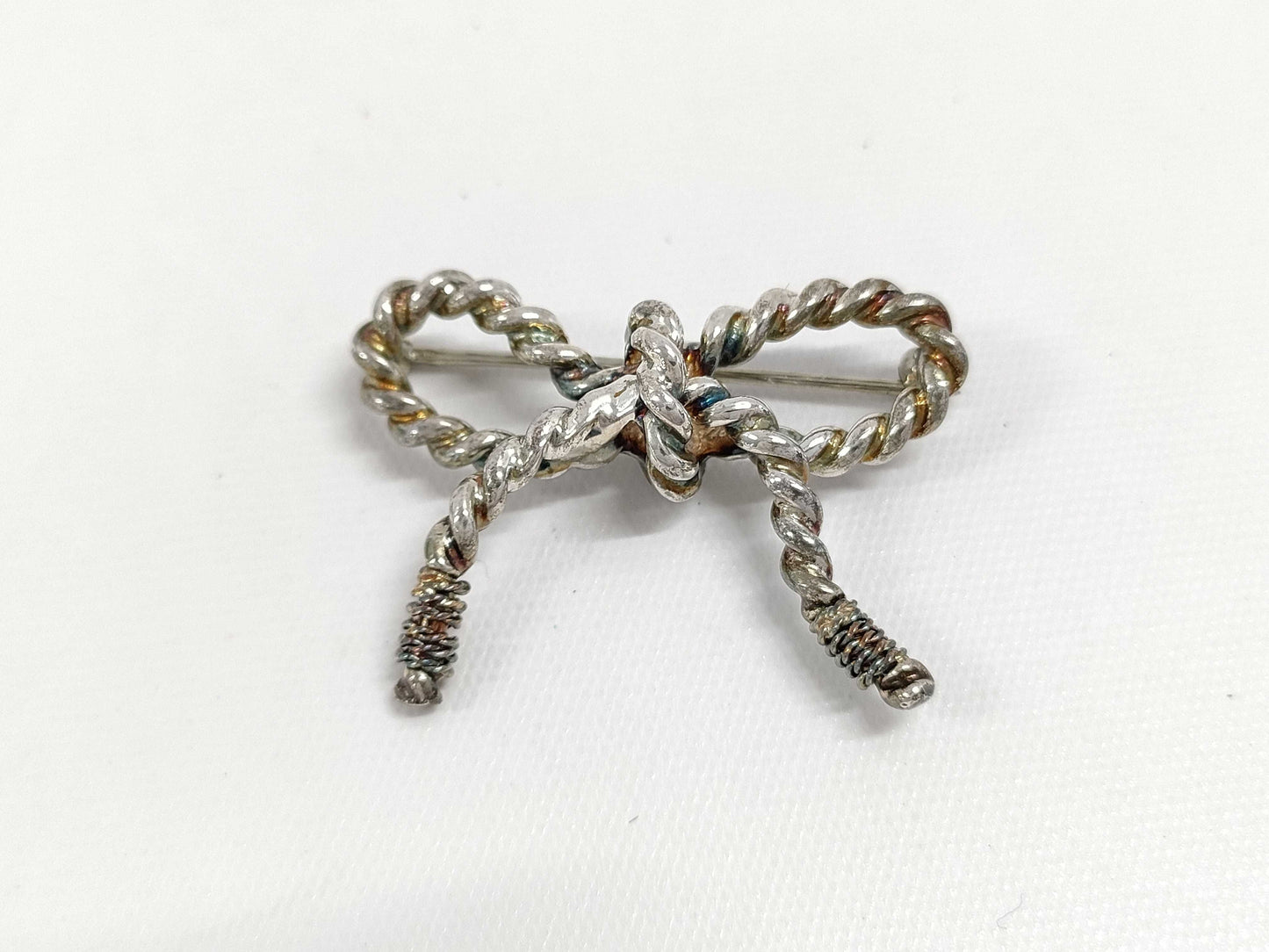 Tiffany & Co. Tiffany Twist Ribbon Brooch 925 750 Combination Brooch