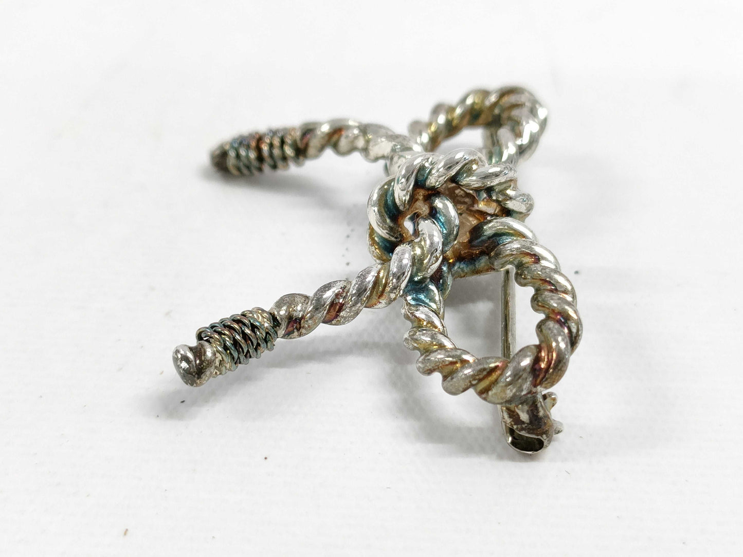 Tiffany & Co. Tiffany Twist Ribbon Brooch 925 750 Combination Brooch