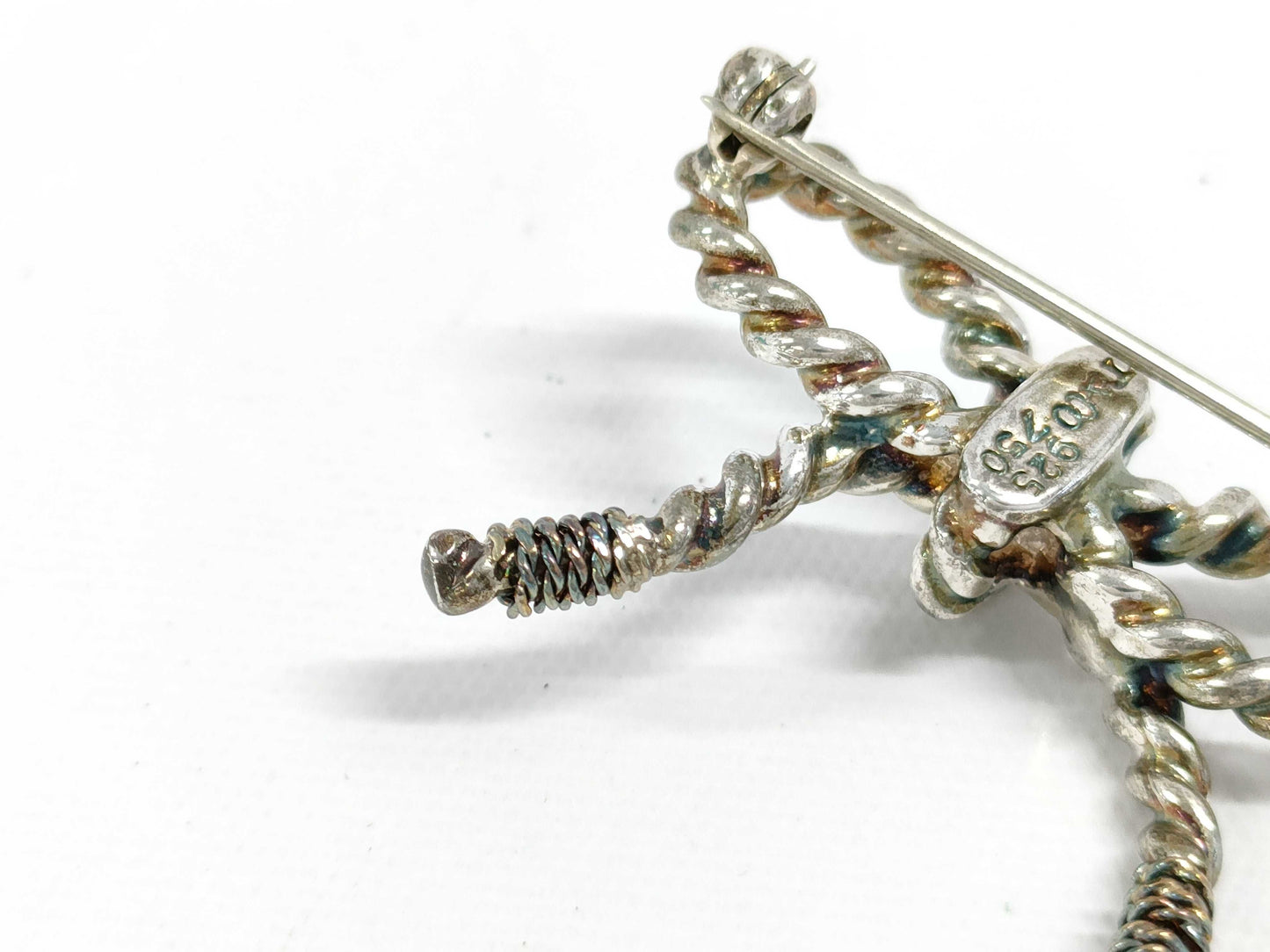 Tiffany & Co. Tiffany Twist Ribbon Brooch 925 750 Combination Brooch