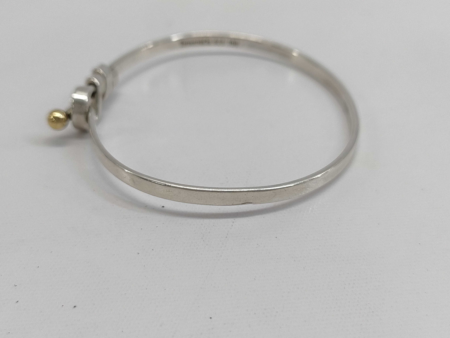Tiffany & Co. Tiffany Hook & Eye Bangle 925 750 Combination Bracelet/Bangle