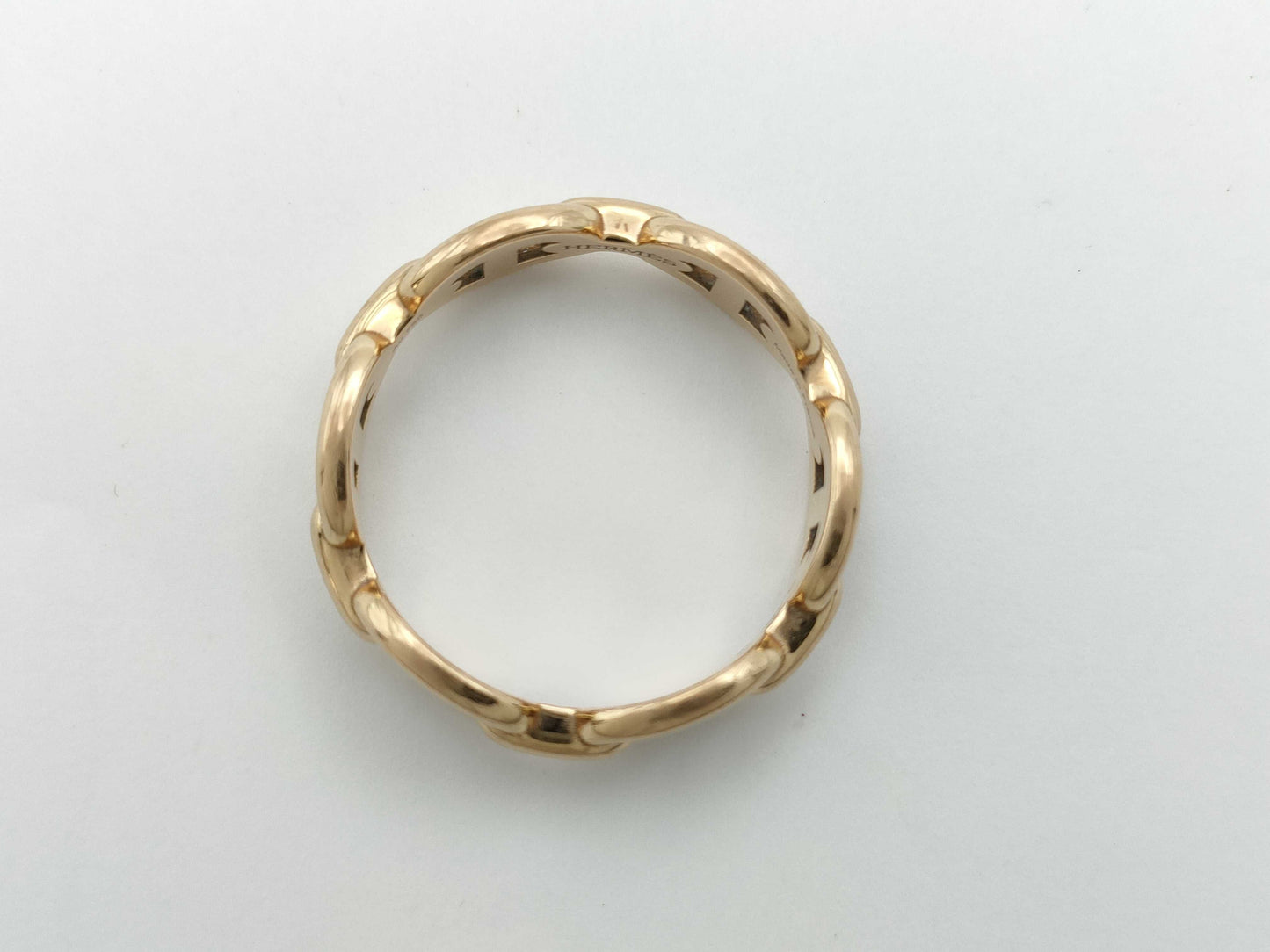 HERMES Chaine d'Ancre Enchaine #54 PG Au750 4.0g Ring