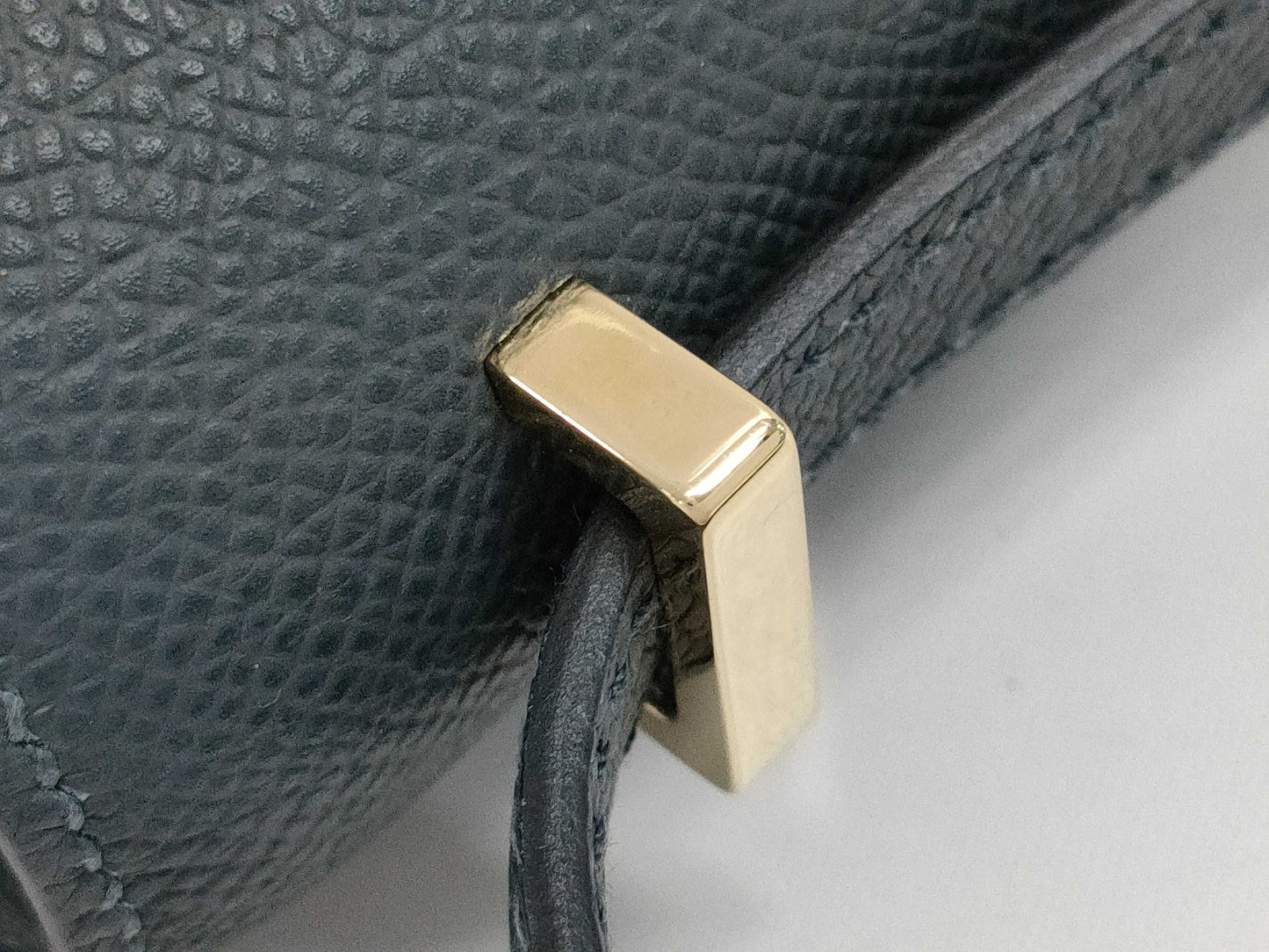 HERMES Constance Mini Epson Grimistie Shoulder Bag in Champagne Gold with Double Stamp