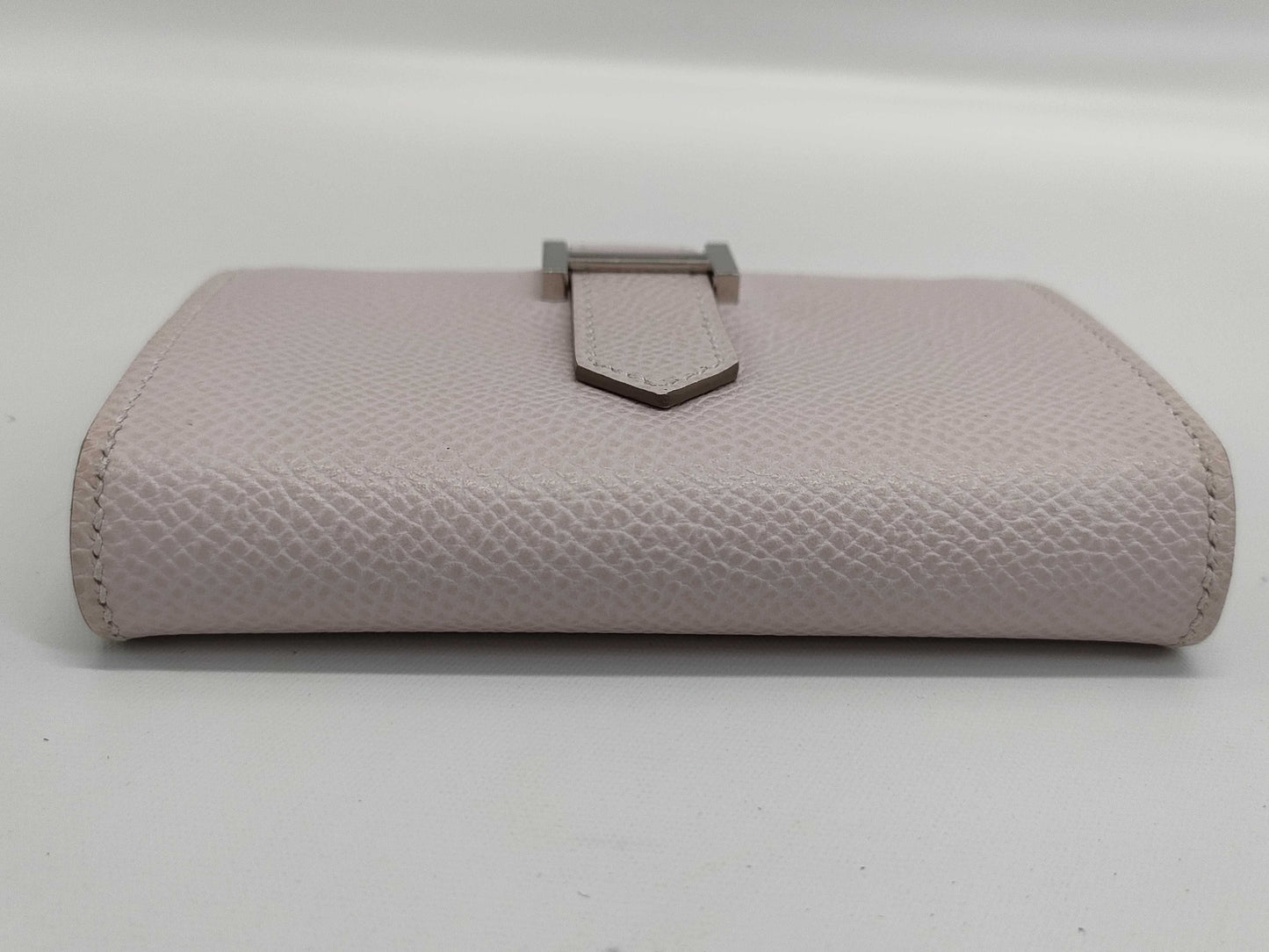 HERMES Bearn Mini Epson Mauve Pale Silver Hardware B Stamp Coin Case