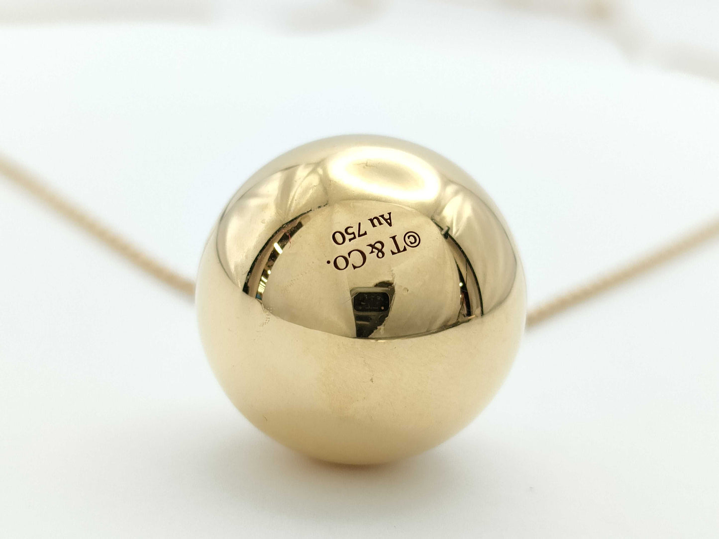 Tiffany & Co. Hardware Ball Necklace in Au750, 19.7g