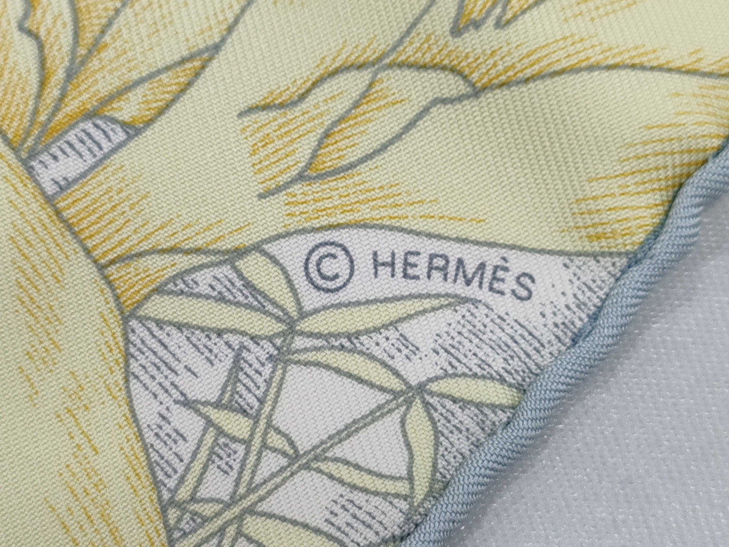 HERMES Carré Gavroche 45 Faubourg Tropical Detail Scarf