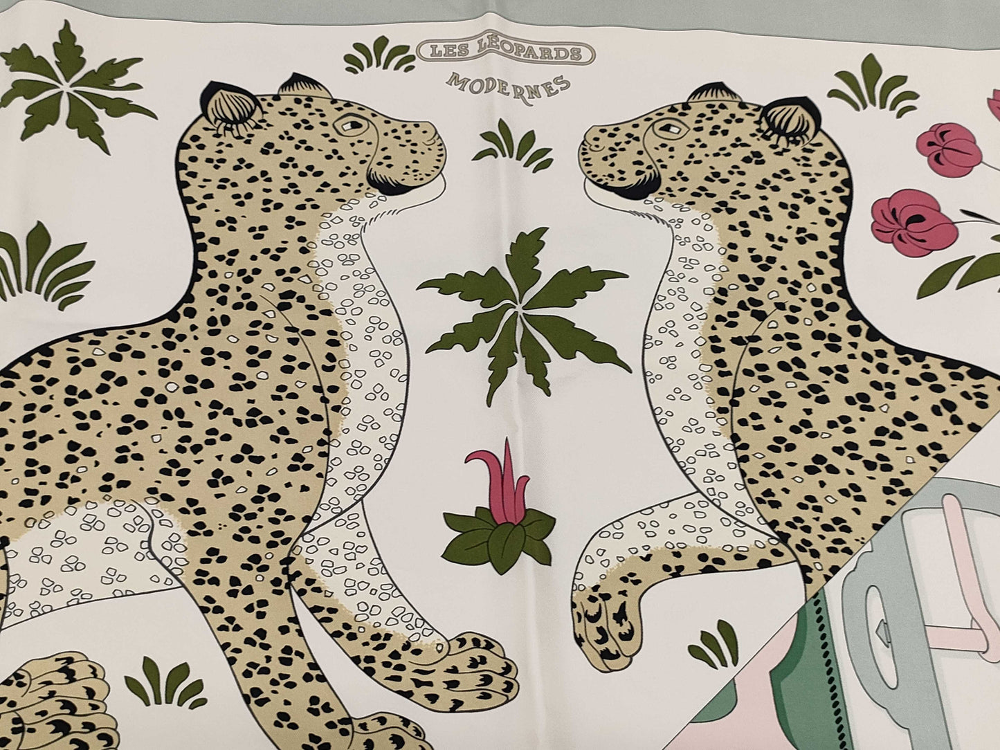 HERMES Carré 90 Modern Leopard Print Silk Scarf