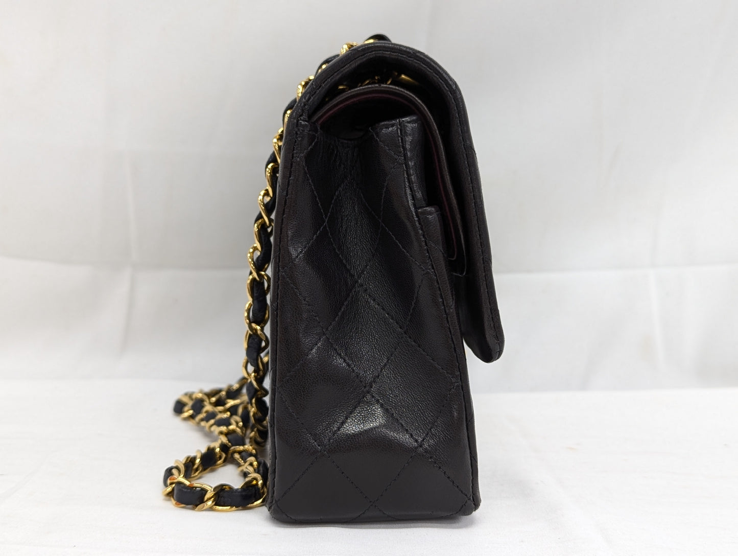 CHANEL Matelasse Lambskin Double Flap Chain Shoulder Bag, No. 4 Handbag