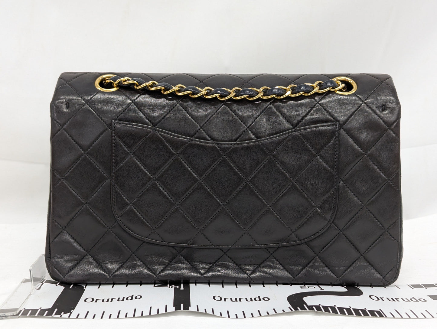 CHANEL Matelasse Lambskin Double Flap Chain Shoulder Bag, No. 4 Handbag