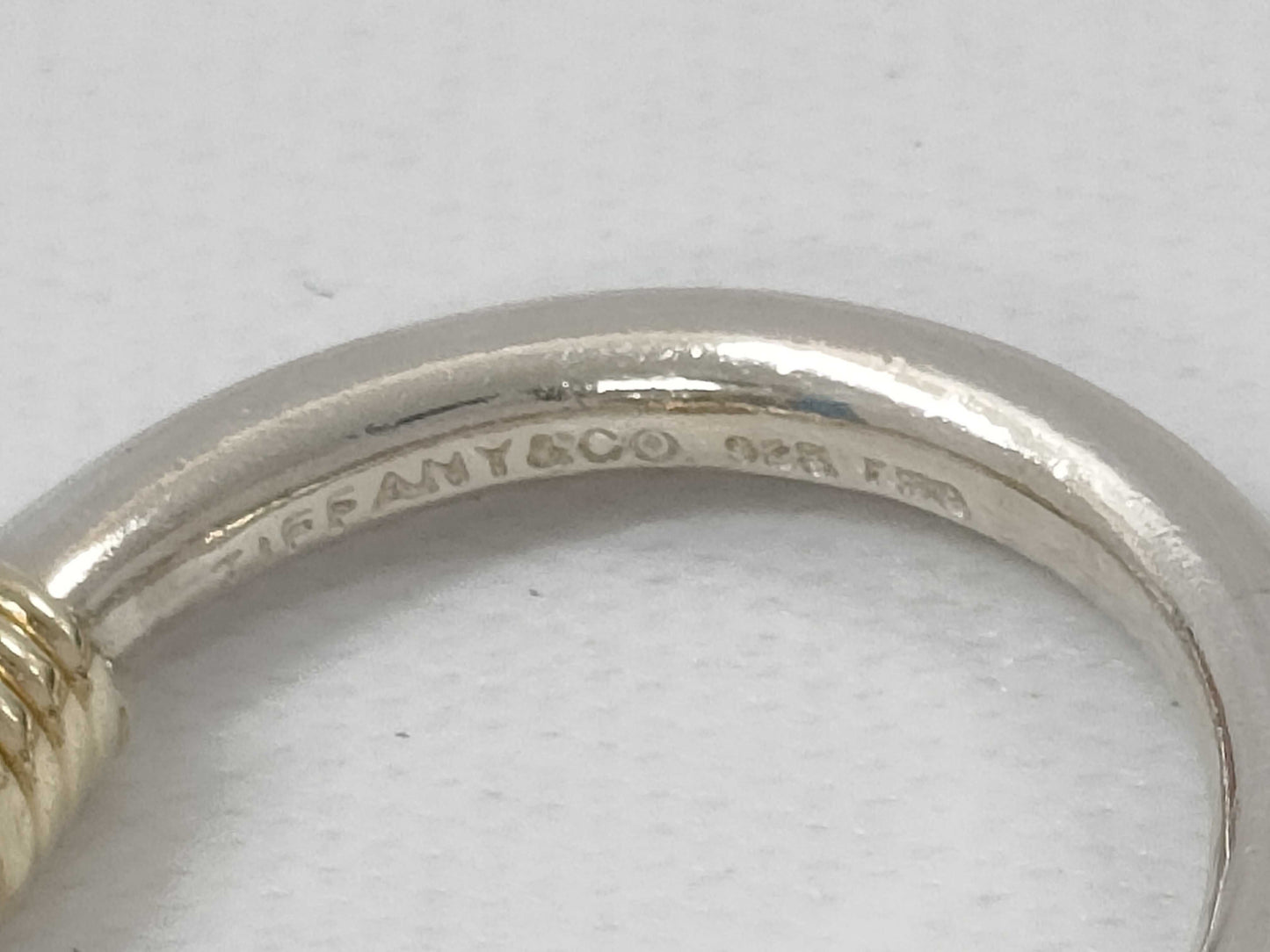 Tiffany & Co. Tiffany SV925 K18 Ring with Bandwidth 3.6g