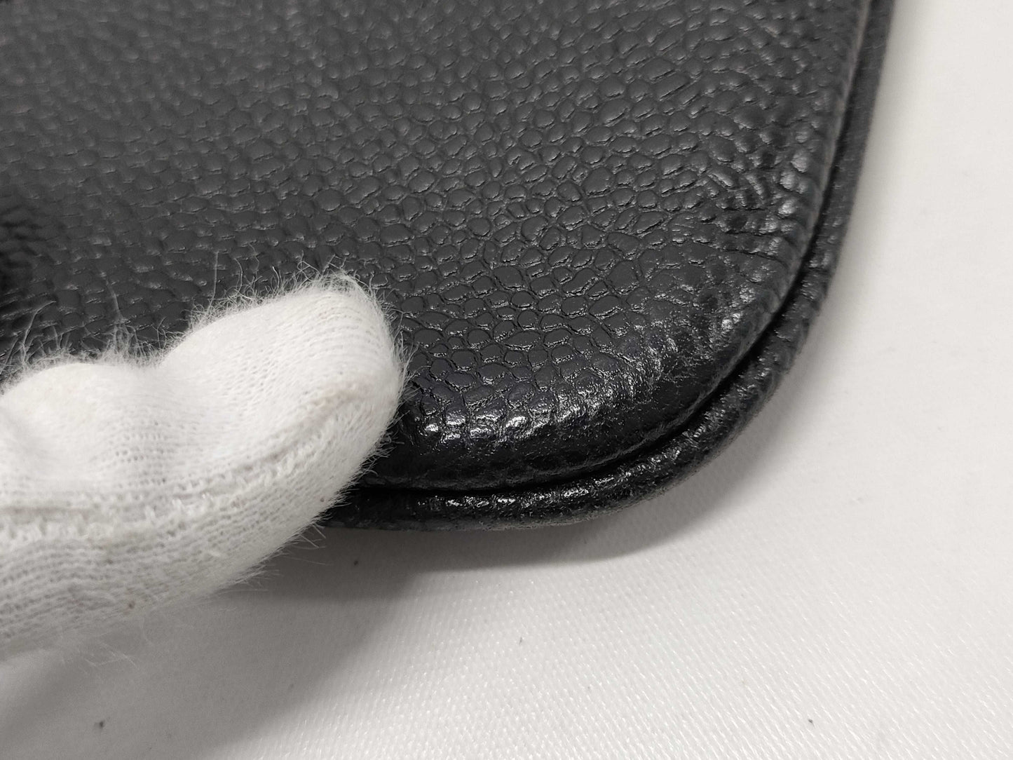 CHANEL Triple Coco Punching Tote Bag Caviar Skin Tote Bag