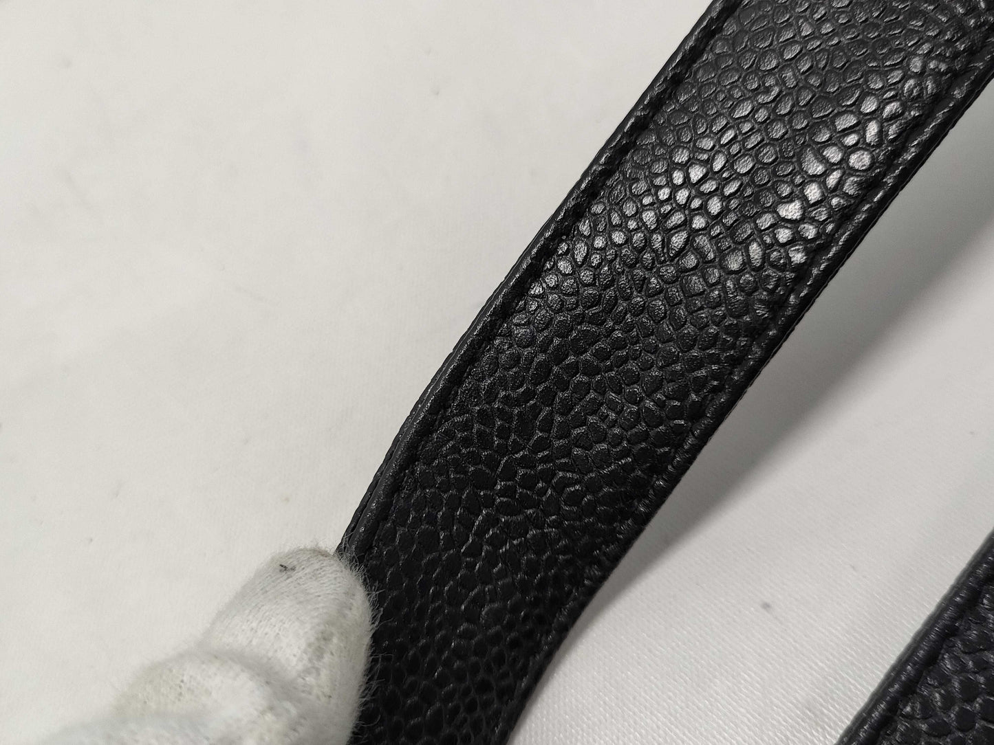 CHANEL Triple Coco Punching Tote Bag Caviar Skin Tote Bag