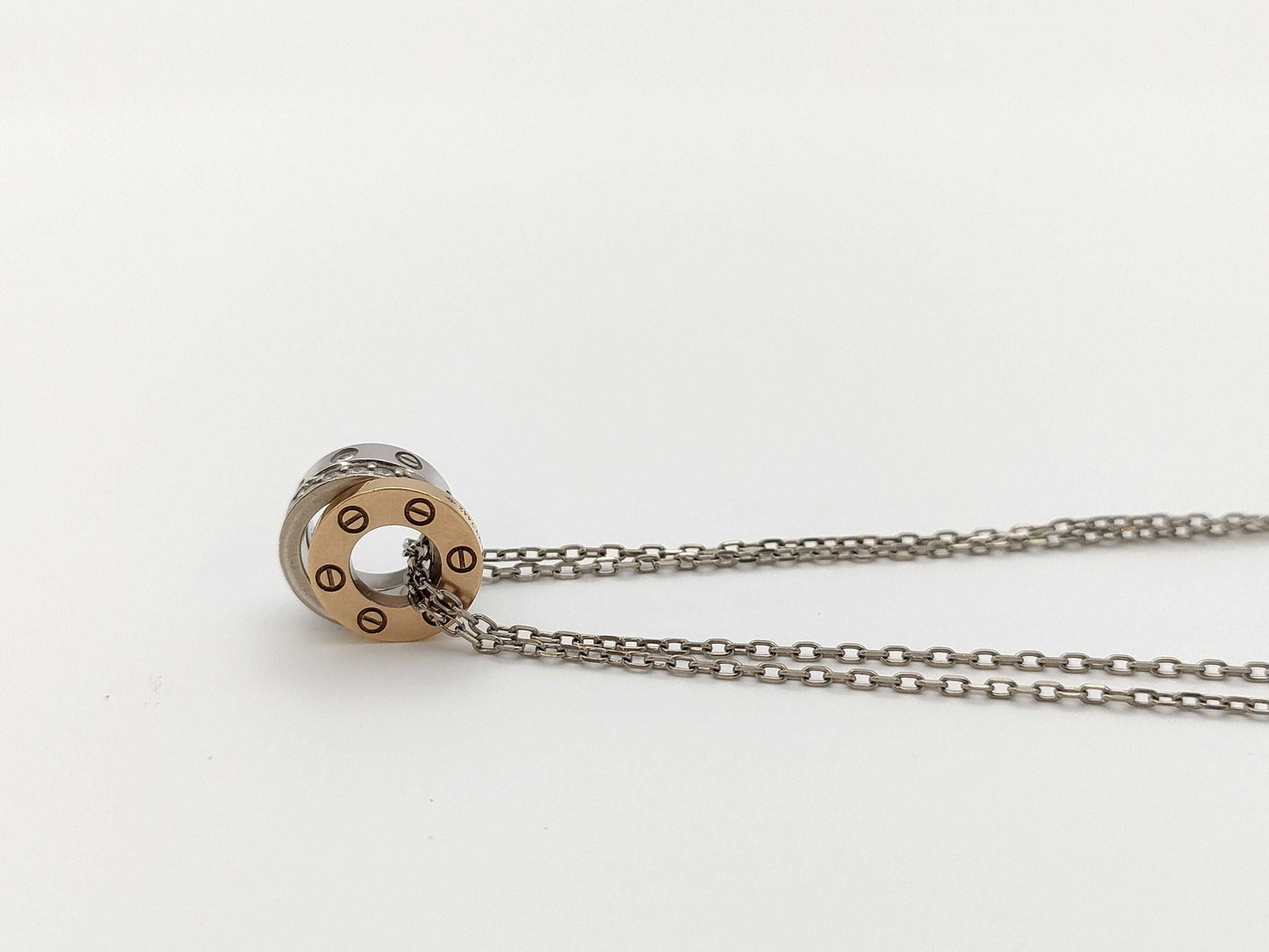 Cartier Love Three Hoop Diamond 750 8.9g Necklace
