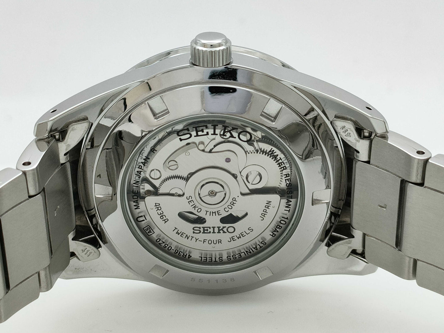 SEIKO Mechanical 4R36-05Z0 551138 Black Dial Automatic Men's Watch