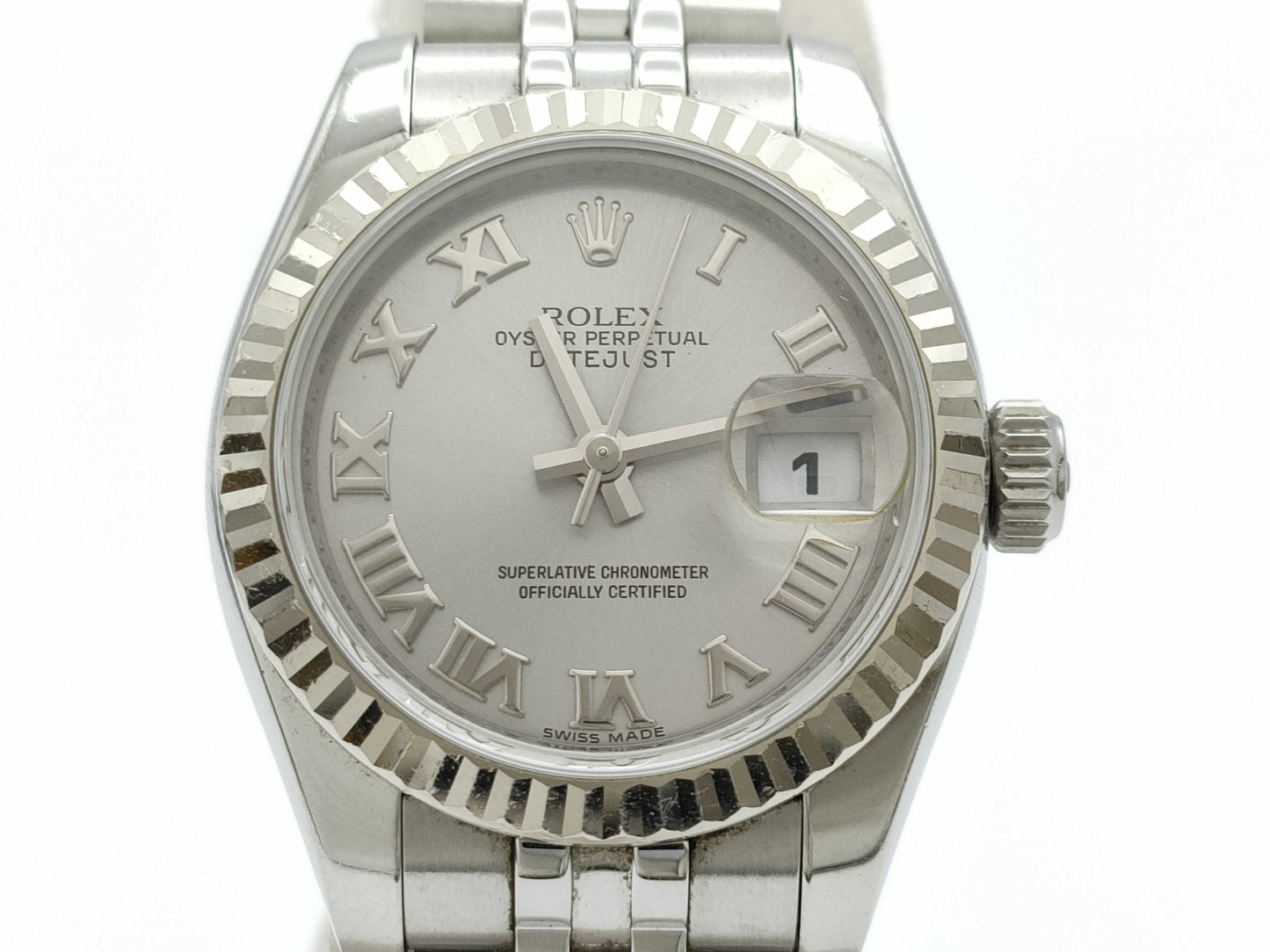 ROLEX 179174 V580296 Silver Dial Women's Watch