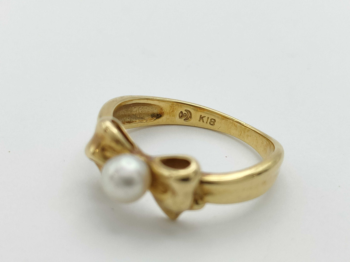 TASAKI Pearl Ring, approx. 3.9mm diameter, 18K gold, 2.2g