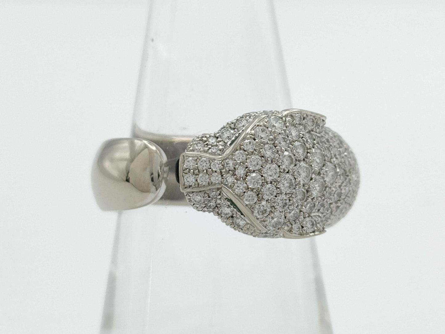 Cartier Panthère #56 Ring with Onyx and Diamonds, WG Au750, 15.6g