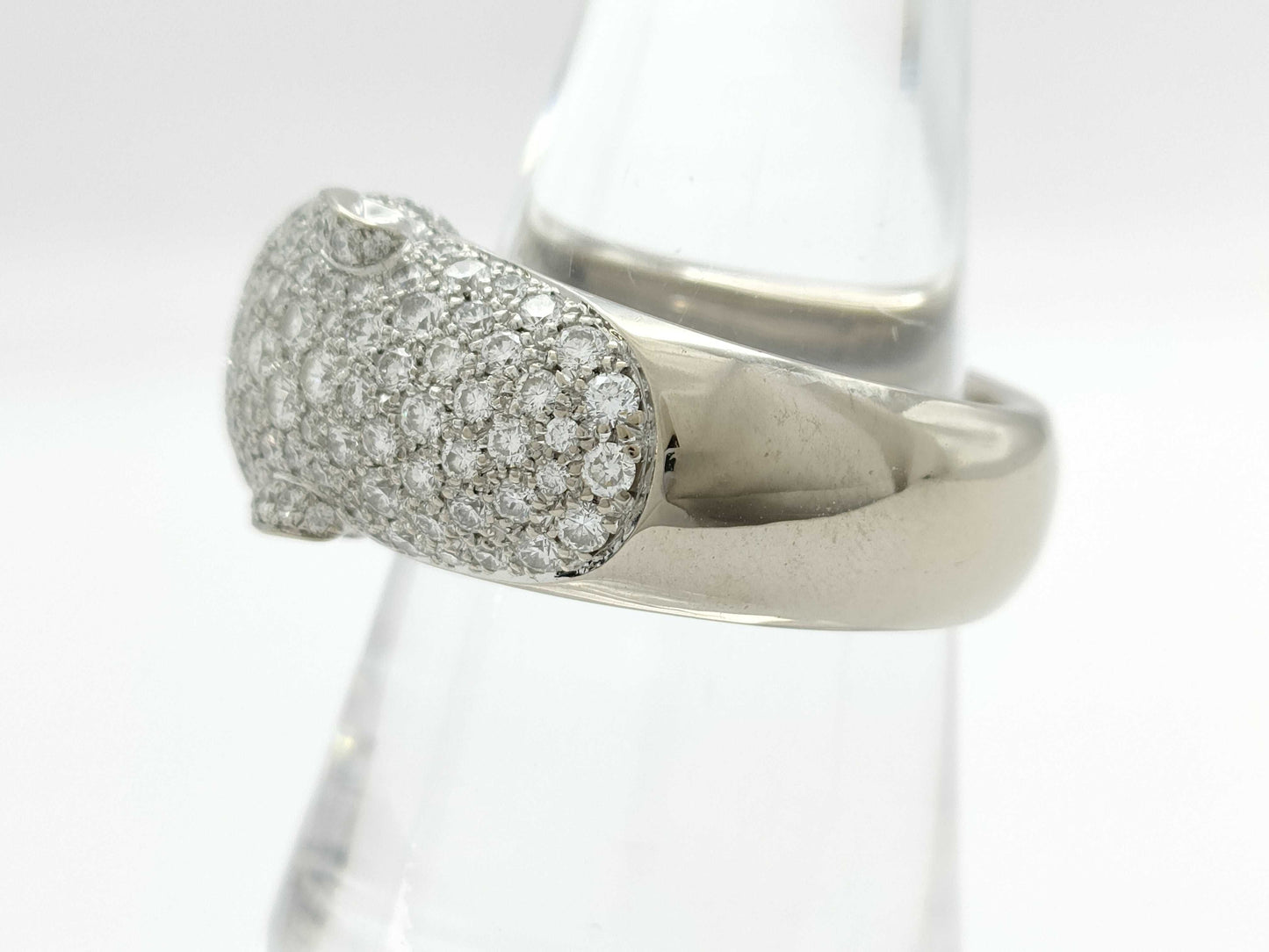 Cartier Panthère #56 Ring with Onyx and Diamonds, WG Au750, 15.6g