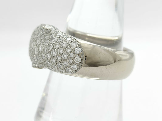 Cartier Panthère #56 Ring with Onyx and Diamonds, WG Au750, 15.6g