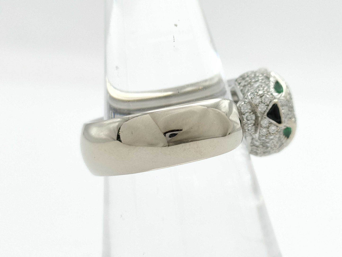 Cartier Panthère #56 Ring with Onyx and Diamonds, WG Au750, 15.6g