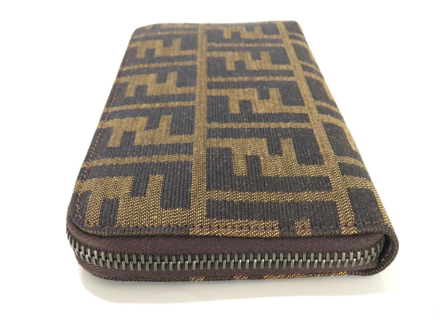FENDI Zucca Round Zip Wallet with Box