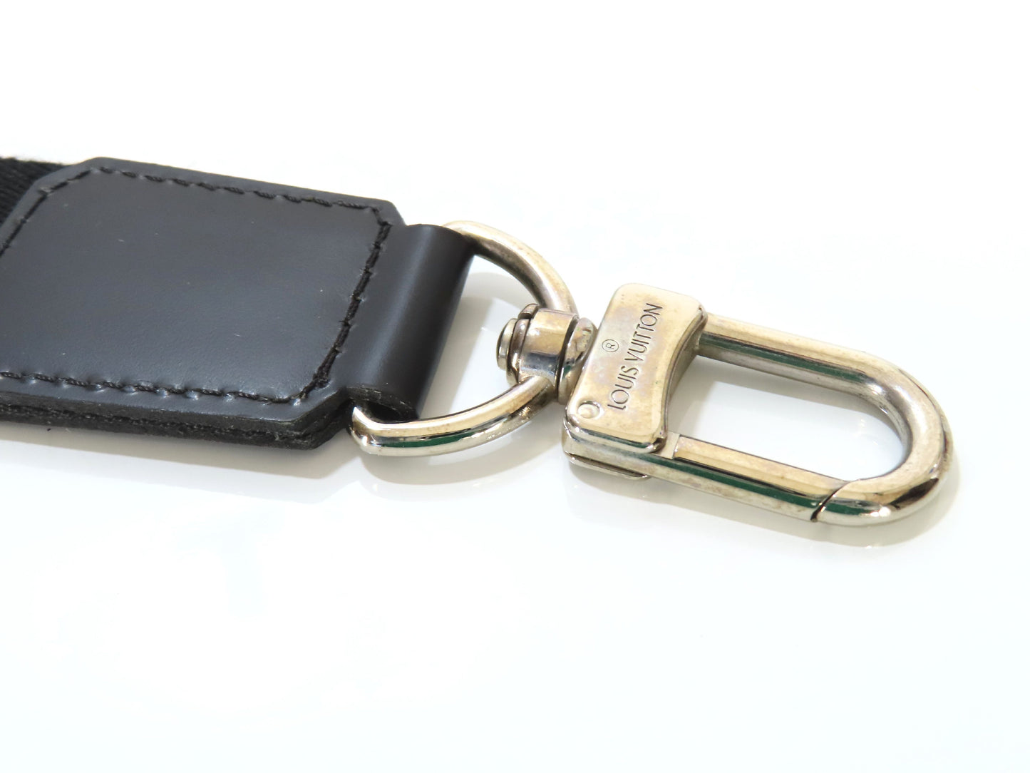 LOUIS VUITTON LOUIS VUITTON Canvas Black Shoulder Strap with Logo