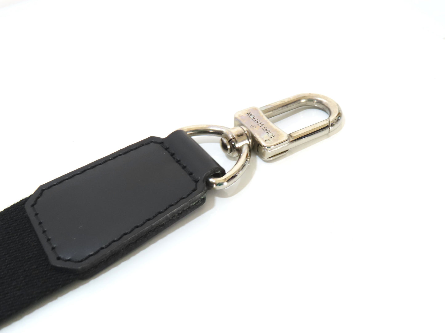 LOUIS VUITTON LOUIS VUITTON Canvas Black Shoulder Strap with Logo