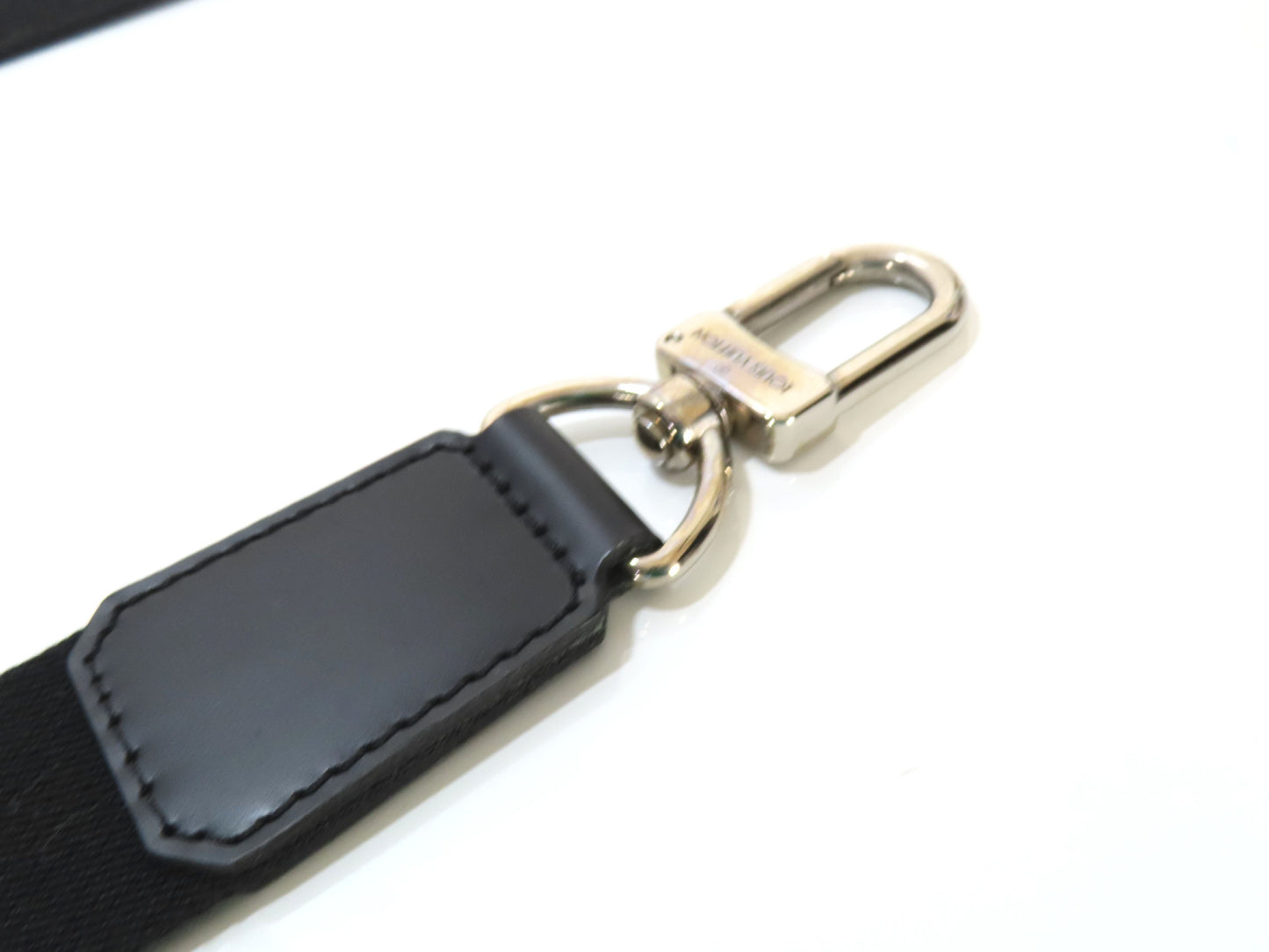LOUIS VUITTON LOUIS VUITTON Canvas Black Shoulder Strap with Logo