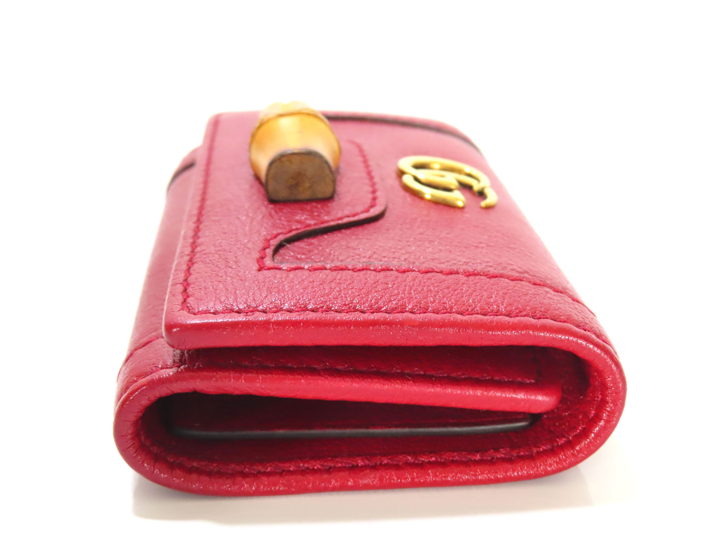 GUCCI 658636 Bamboo GG Marmont 6-Key Case Leather Key Case/Key Holder