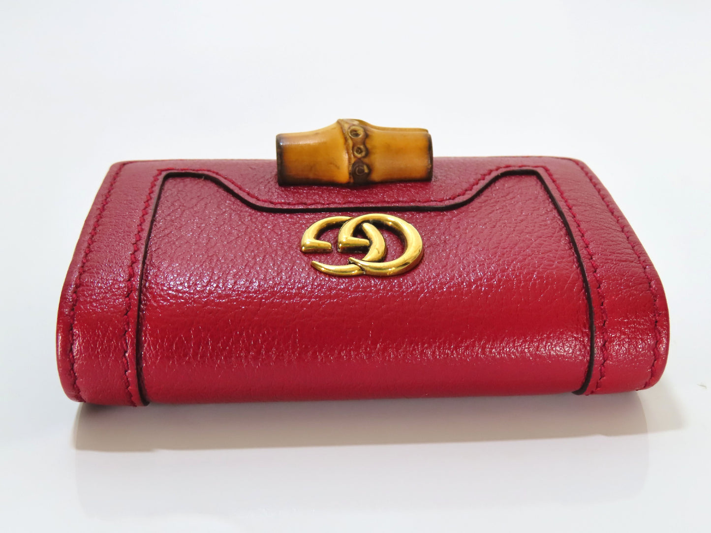 GUCCI 658636 Bamboo GG Marmont 6-Key Case Leather Key Case/Key Holder