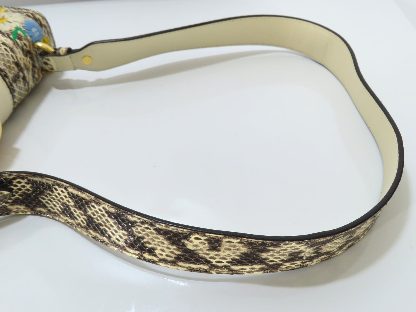 GUCCI GUCCI Sherry Line Python Sylvie Flower Embroidery 2-Way Shoulder Bag 421882 Shoulder Bag
