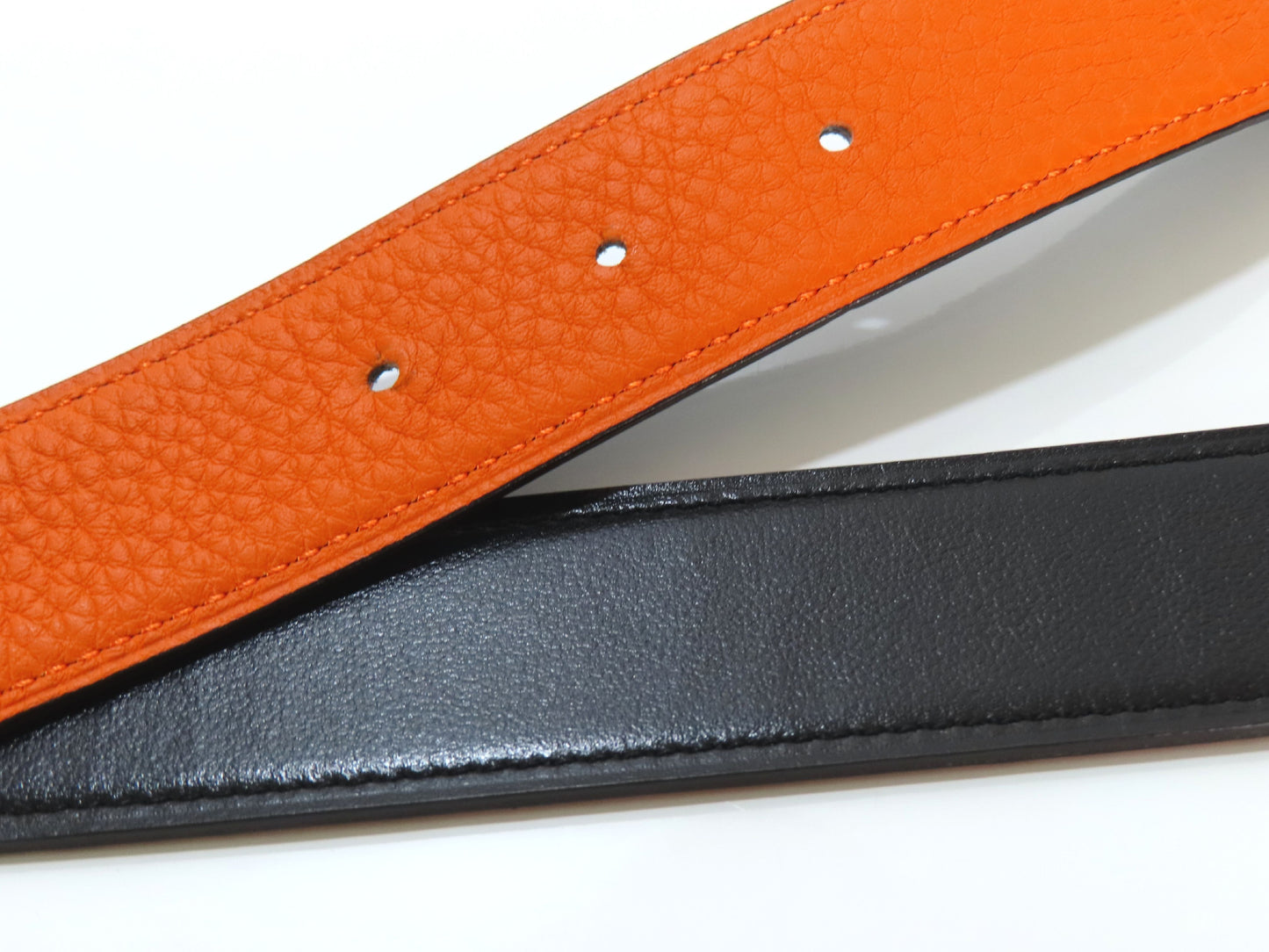 HERMES Constance H Storie U Stamp 2022 Gold Reversible Belt with Box