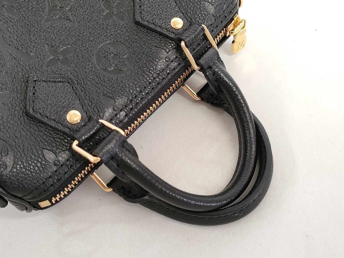 LOUIS VUITTON Monogram Empreinte LV Monogram Empreinte NanoSpeedy M82450 RFID Handbag