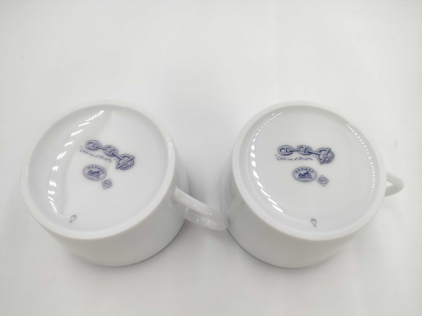 HERMES Chaine d'Ancre Cup and Saucer Set of 2