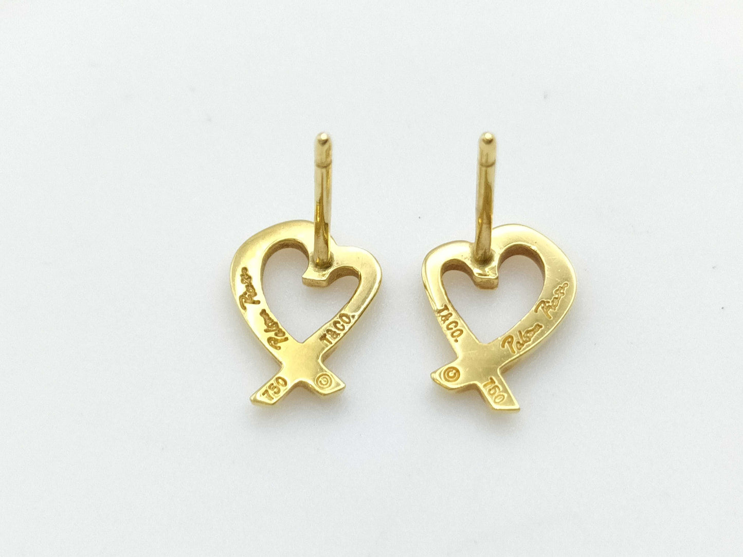 Tiffany & Co. Loving Heart YG 750 1.9g Earrings