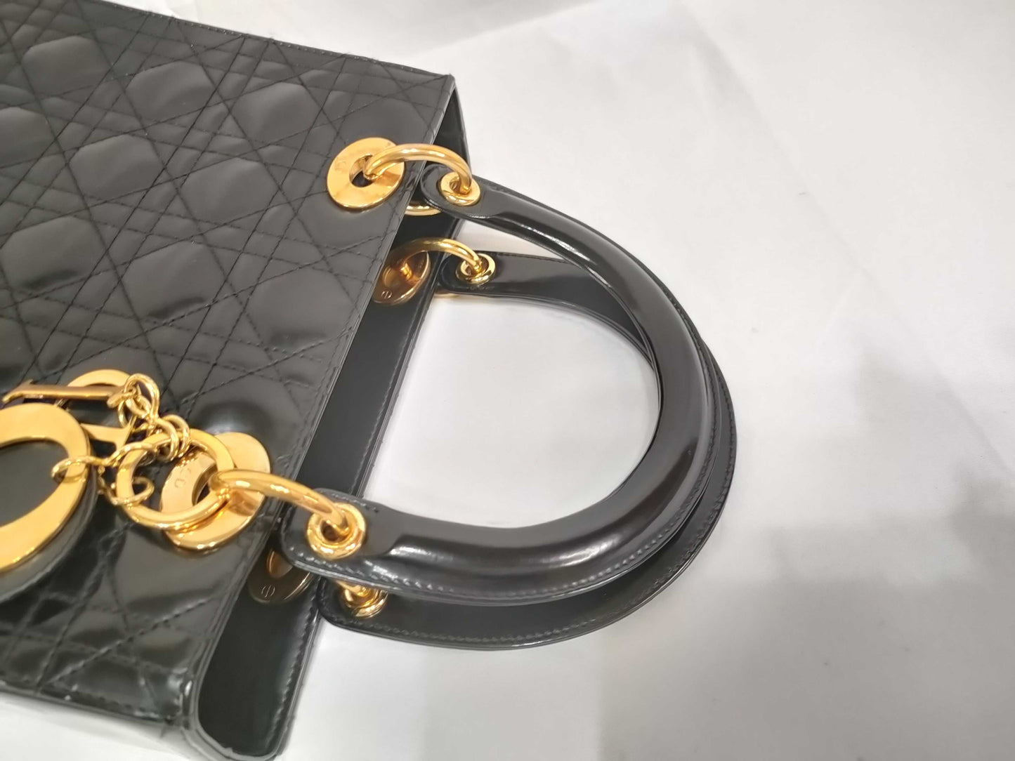 Dior Cannage Calfskin 2-Way Medium MA-0997 Black Handbag