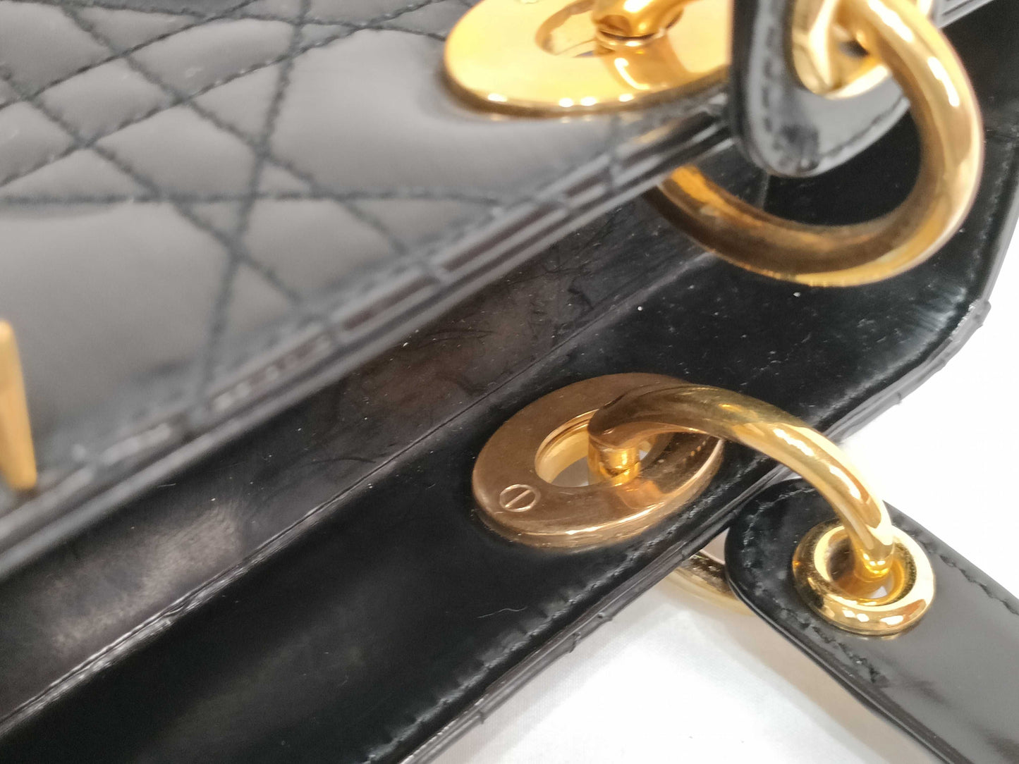 Dior Cannage Calfskin 2-Way Medium MA-0997 Black Handbag