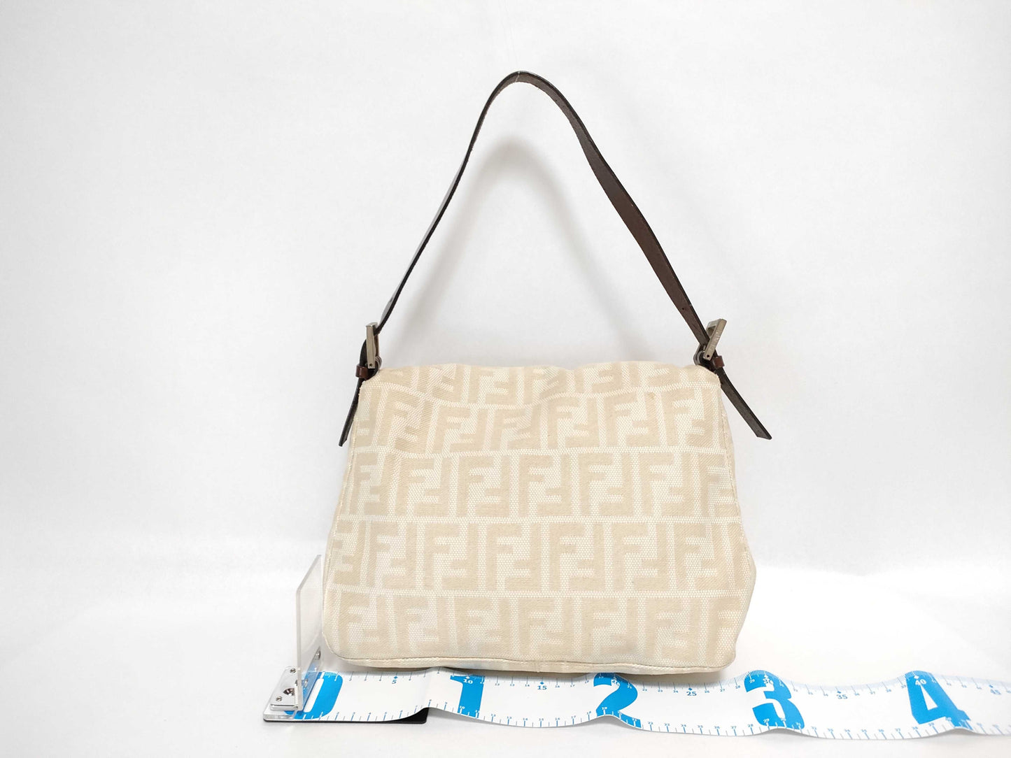 FENDI Zucca Mamma Bucket One-Shoulder Bag in Beige