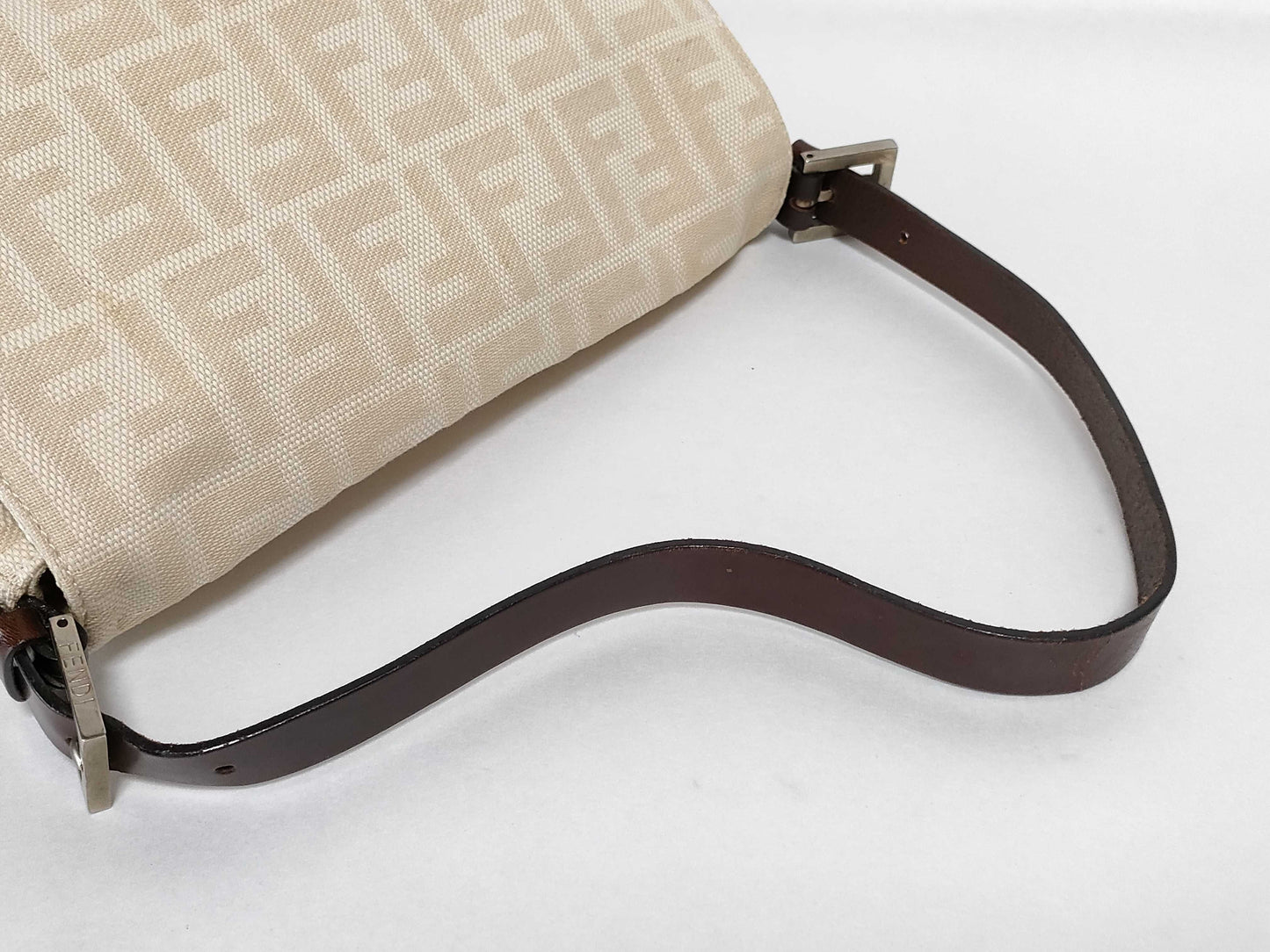 FENDI Zucca Mamma Bucket One-Shoulder Bag in Beige