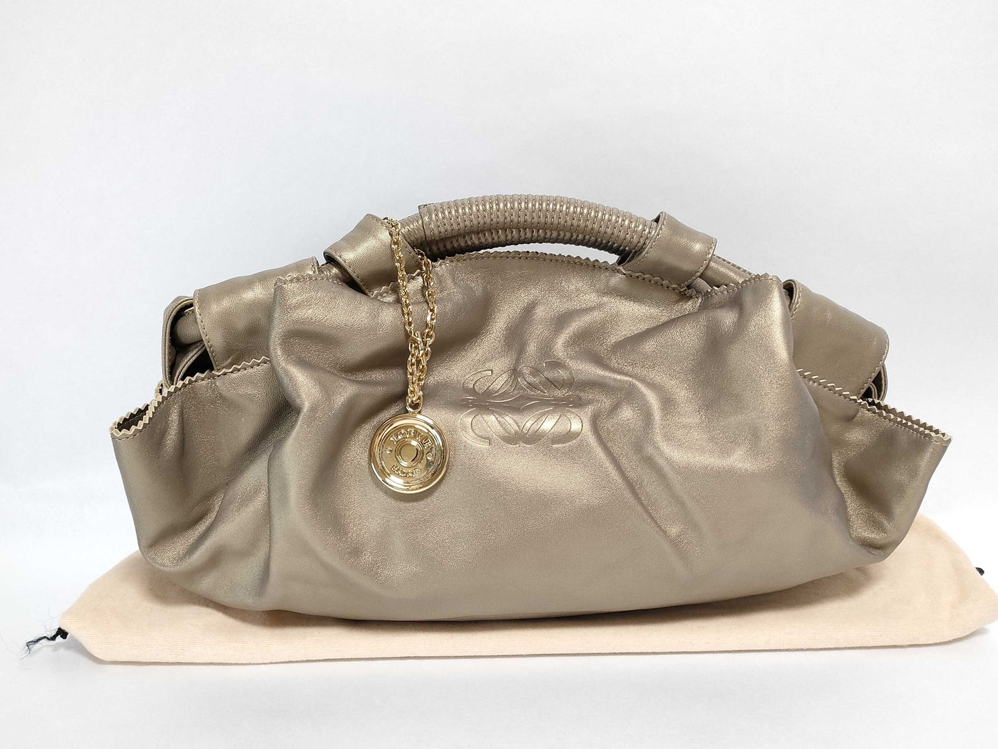 LOEWE Nappa Aire Handbag Gold Handbag