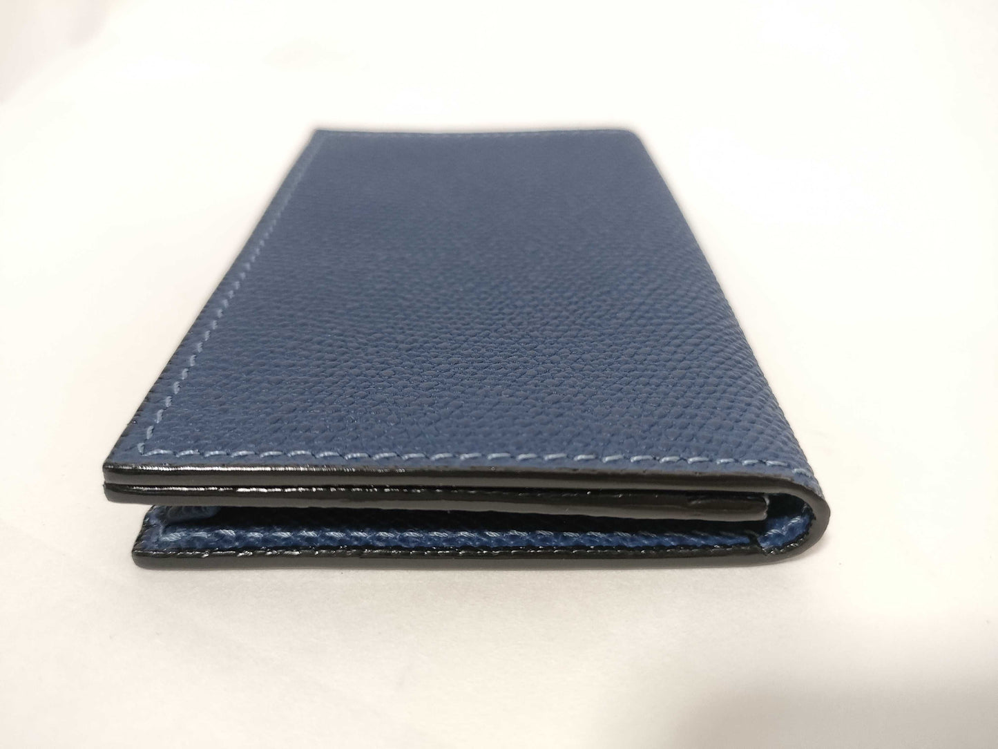 Valextra Business Card Case, Soft Calfskin, Navy. Card Case, Pass Case, Business Card Holder